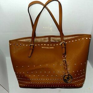 Michael Kors Brown Leather Tote Bag